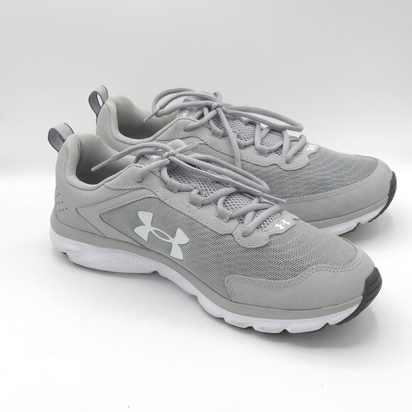 Under Armour Charged Assert 9 Men\'s size 12 gray white running athletic shoes main image 8